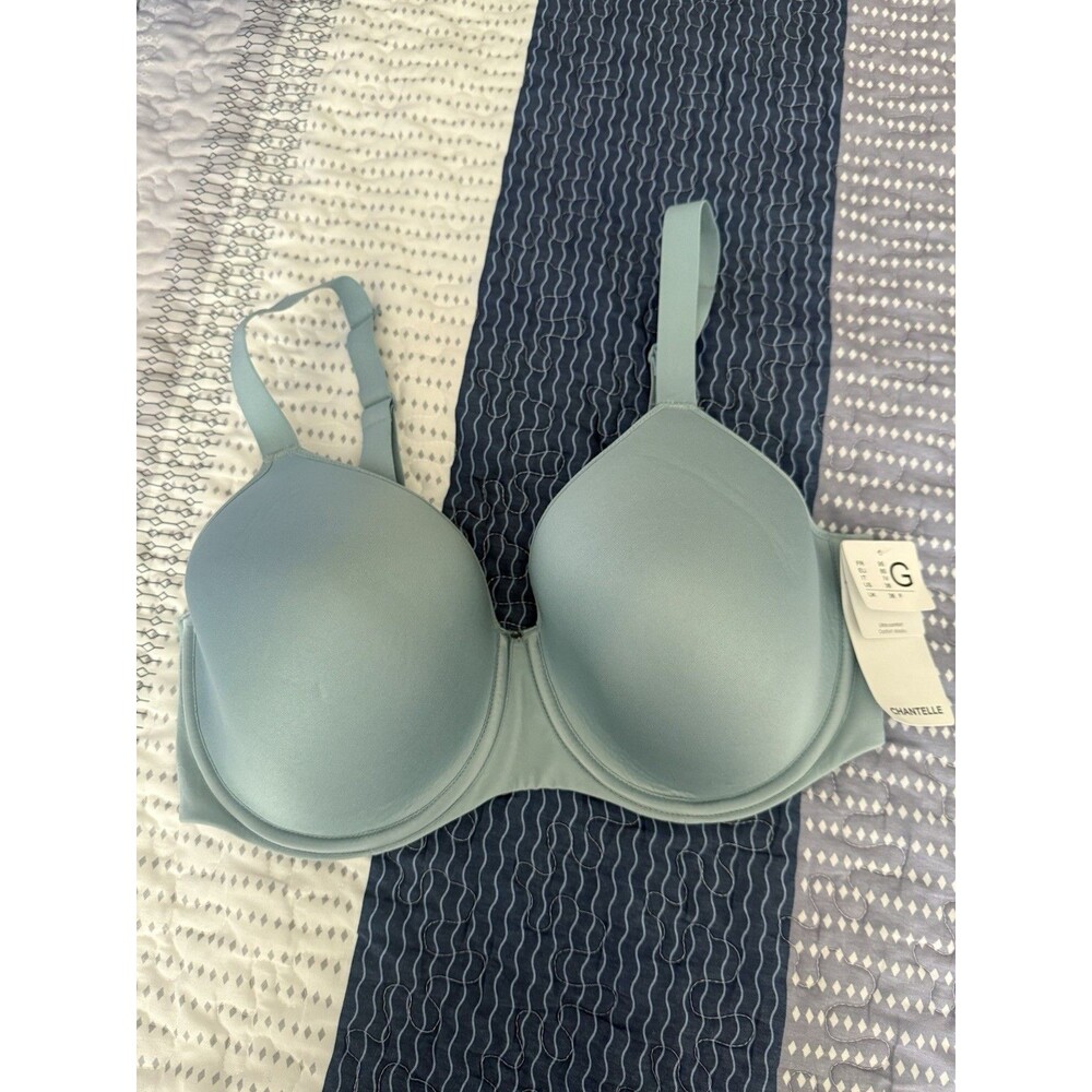 Chantelle 36G Bra Blue Comfort Chic Back Smoothing Convertible T-Shirt 18JNV NEW